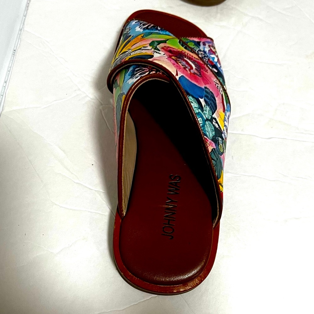 Johnny Was pink and Blue Artistic Sandals Layla X sandal - Picture 12 of 14